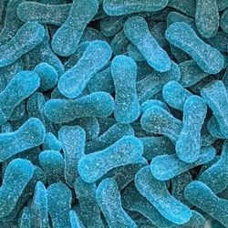 Langues bleues à la framboise sucrées (100g) Halal