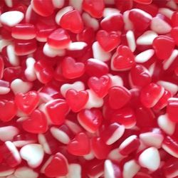 Petits cœur fraise crème lisses (100g) Halal