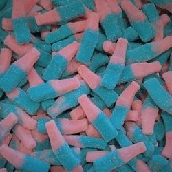 Bouteilles Fizzy bleues et roses (100g) Halal