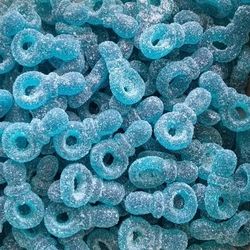 Tétines bleues à la framboise sucrés (100g) Halal