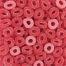 Anneaux sucrés goût fraise (100g) Halal